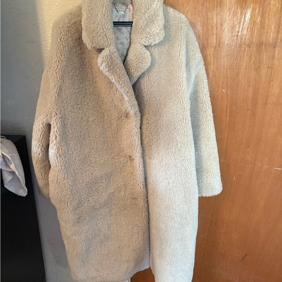 Guess Off-White Teddy Jacket - Picture 1 of 6